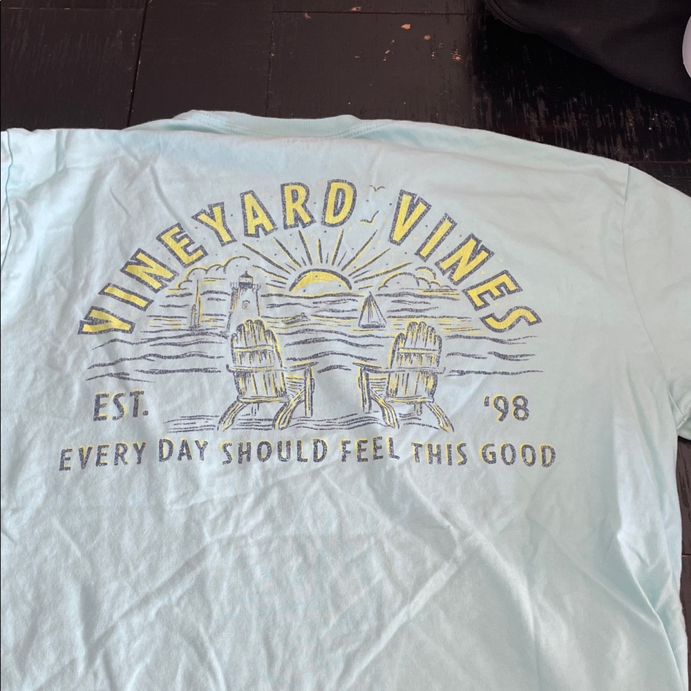 Vineyard Vines Sky Blue Graphic Tee